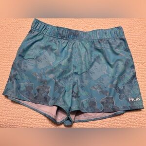 Huk Teal Camouflage Shorts